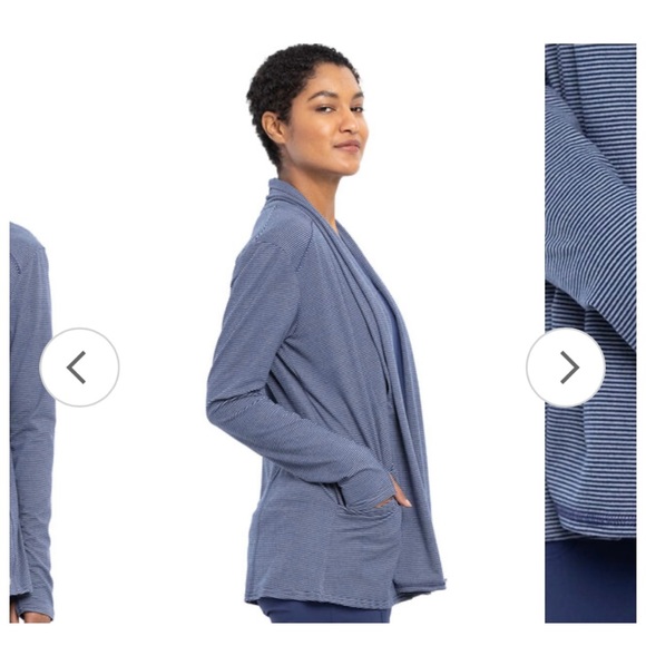 XL Infinity by Cherokee Striped Open Front Cardigan - Picture 9 of 11